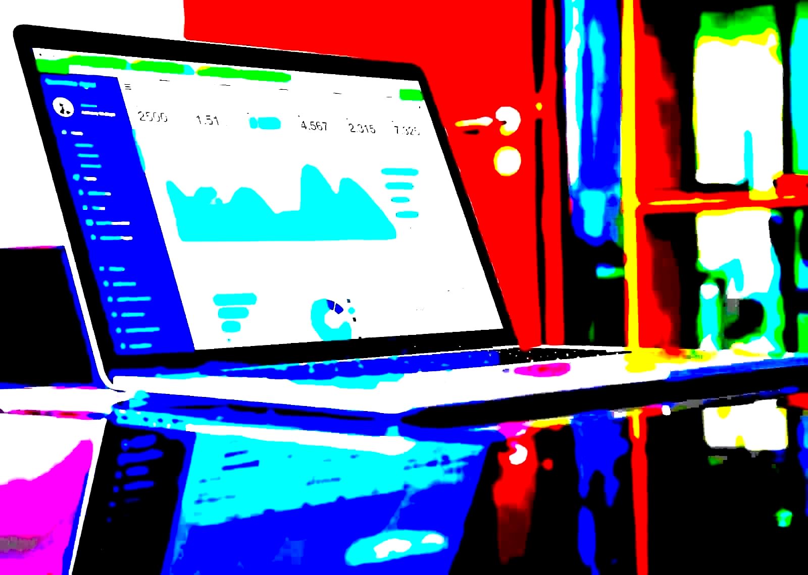Financial data dashboard showing performance metrics